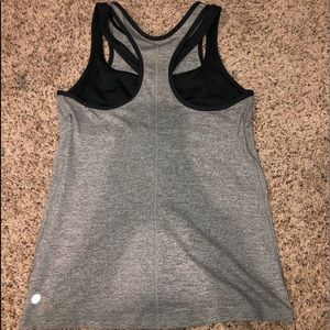 Lululemon Grey tank top with built in sports bra